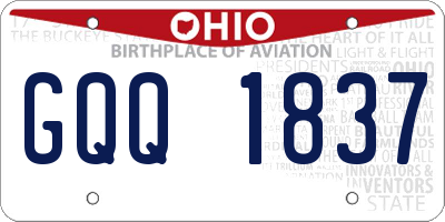 OH license plate GQQ1837