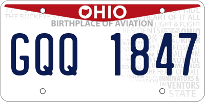 OH license plate GQQ1847