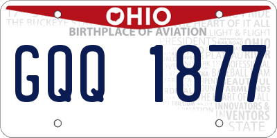 OH license plate GQQ1877