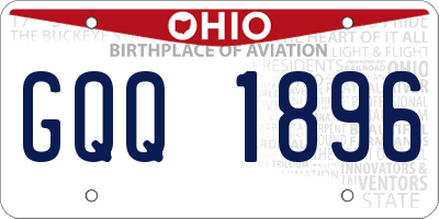 OH license plate GQQ1896
