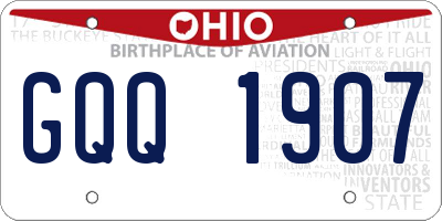 OH license plate GQQ1907