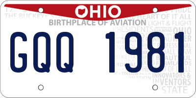 OH license plate GQQ1981