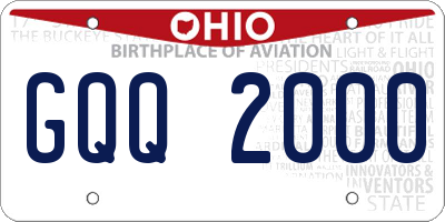 OH license plate GQQ2000