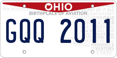 OH license plate GQQ2011