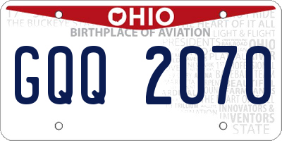 OH license plate GQQ2070