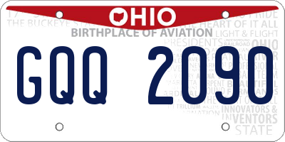 OH license plate GQQ2090