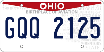 OH license plate GQQ2125