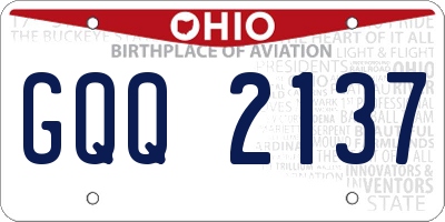 OH license plate GQQ2137