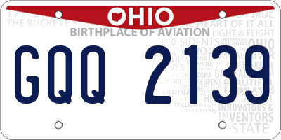 OH license plate GQQ2139