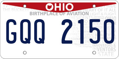 OH license plate GQQ2150