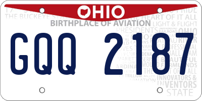 OH license plate GQQ2187