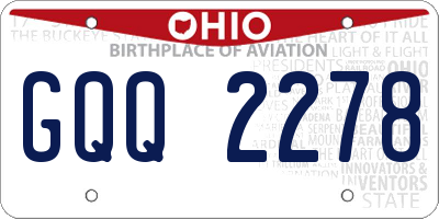 OH license plate GQQ2278