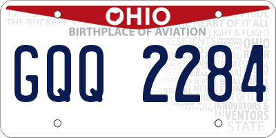 OH license plate GQQ2284
