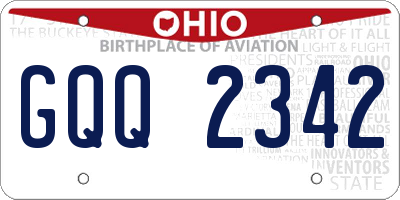 OH license plate GQQ2342