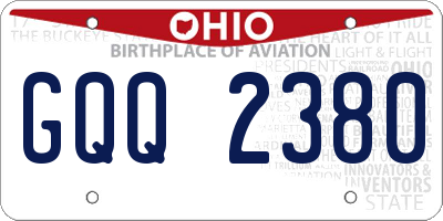OH license plate GQQ2380