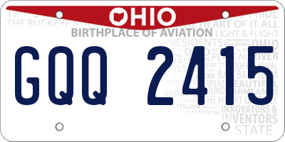 OH license plate GQQ2415