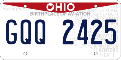 OH license plate GQQ2425
