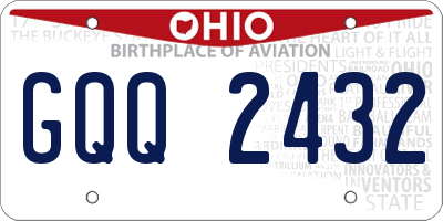 OH license plate GQQ2432
