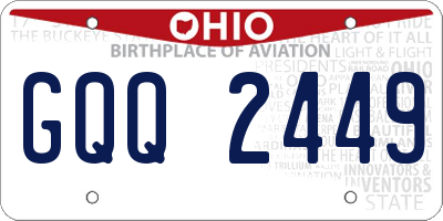 OH license plate GQQ2449