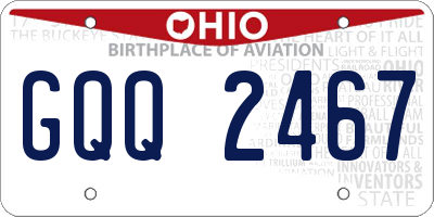 OH license plate GQQ2467
