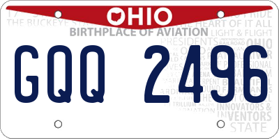 OH license plate GQQ2496