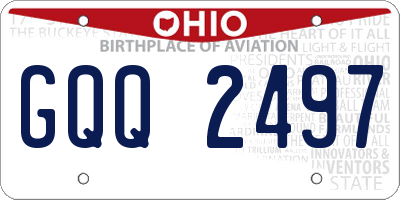 OH license plate GQQ2497