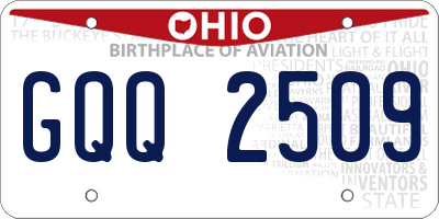 OH license plate GQQ2509