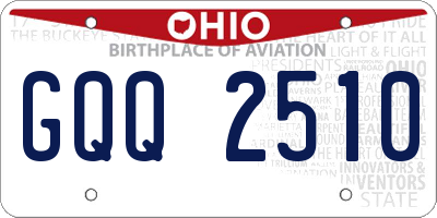 OH license plate GQQ2510