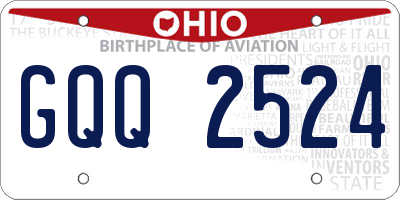 OH license plate GQQ2524