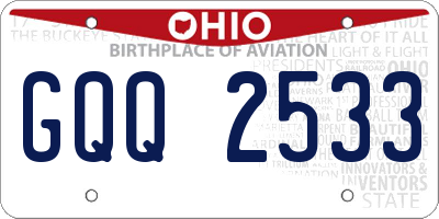OH license plate GQQ2533