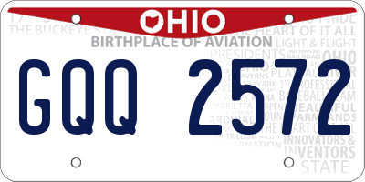 OH license plate GQQ2572