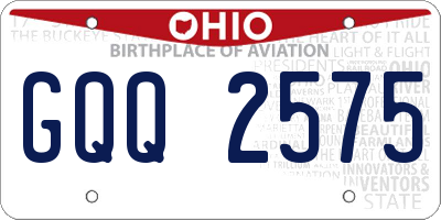 OH license plate GQQ2575