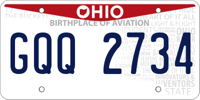 OH license plate GQQ2734