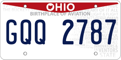OH license plate GQQ2787