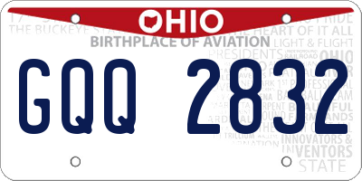 OH license plate GQQ2832