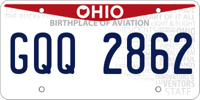 OH license plate GQQ2862