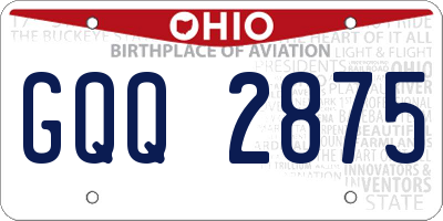 OH license plate GQQ2875