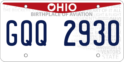 OH license plate GQQ2930