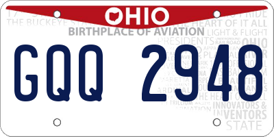 OH license plate GQQ2948
