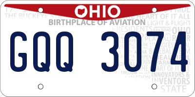 OH license plate GQQ3074
