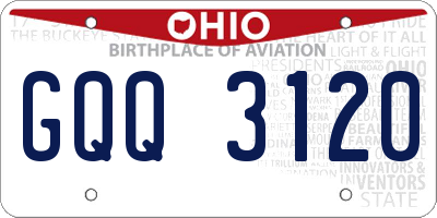OH license plate GQQ3120
