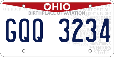 OH license plate GQQ3234
