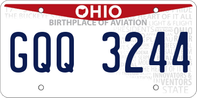 OH license plate GQQ3244