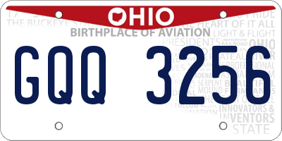 OH license plate GQQ3256
