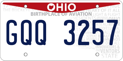 OH license plate GQQ3257