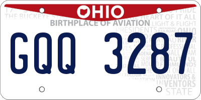 OH license plate GQQ3287