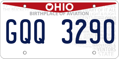 OH license plate GQQ3290