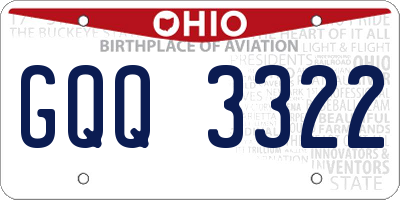OH license plate GQQ3322