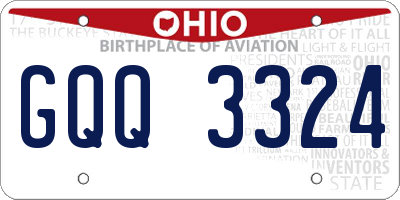 OH license plate GQQ3324