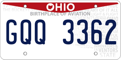 OH license plate GQQ3362